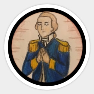 Praying George Washington Sticker